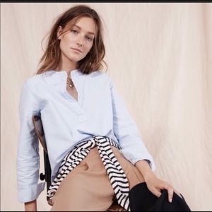 Madewell oxford popover cropped shirt
